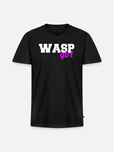 Wasp girl - Men's Premium Organic T-shirt with V-neck - black
