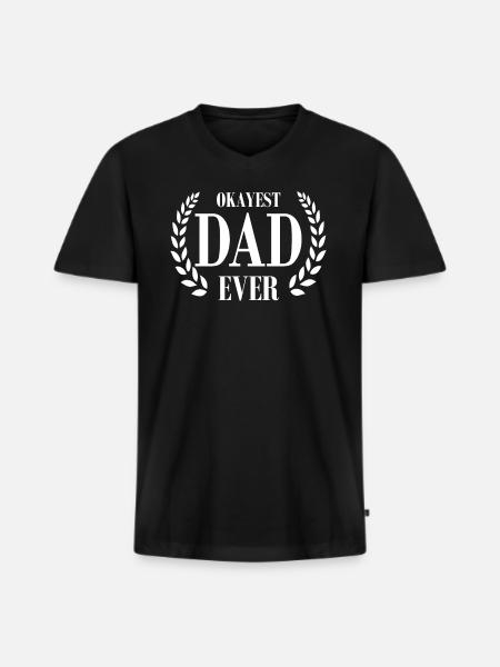 Funny Dad Design til din onkel - Premium økologisk T-shirt med V-hals til mænd - sort