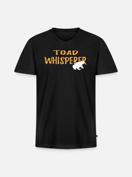 Toad Whisperer Graphic Shirt - Men's Premium Organic T-shirt with V-neck - black