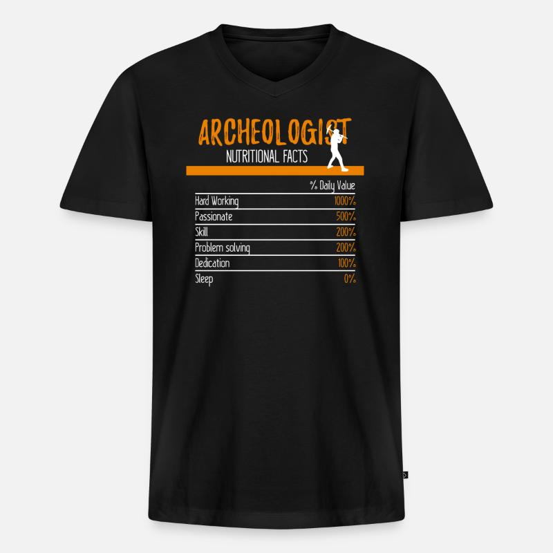 Archeologist Ingredients - Männer Premium Bio T-Shirt mit V-Ausschnitt - Schwarz
