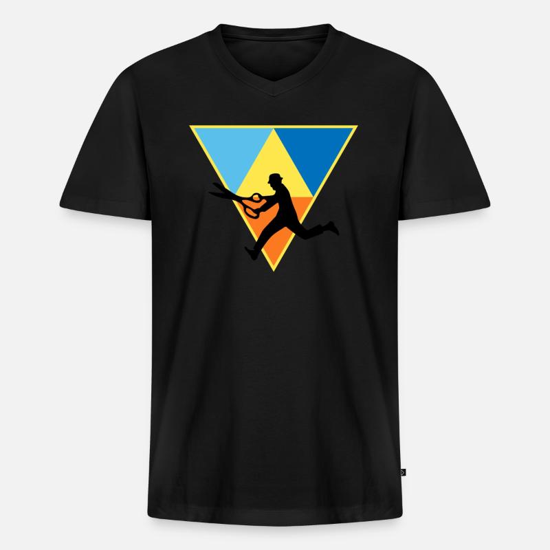 Distressed Editor - Männer Premium Bio T-Shirt mit V-Ausschnitt - Schwarz
