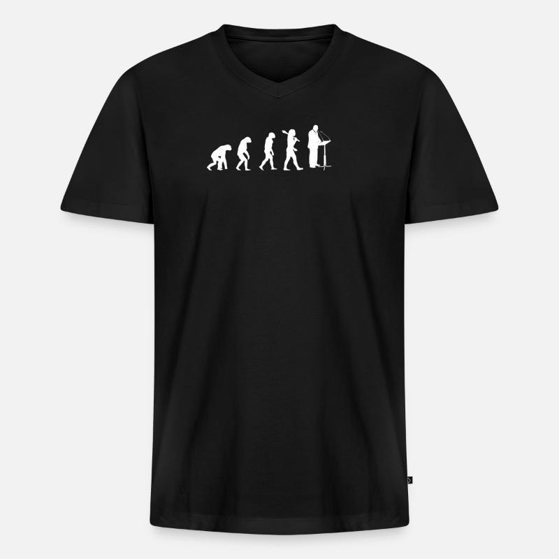 Evolution Of Ceos - Ceo Tshirt - Männer Premium Bio T-Shirt mit V-Ausschnitt - Schwarz