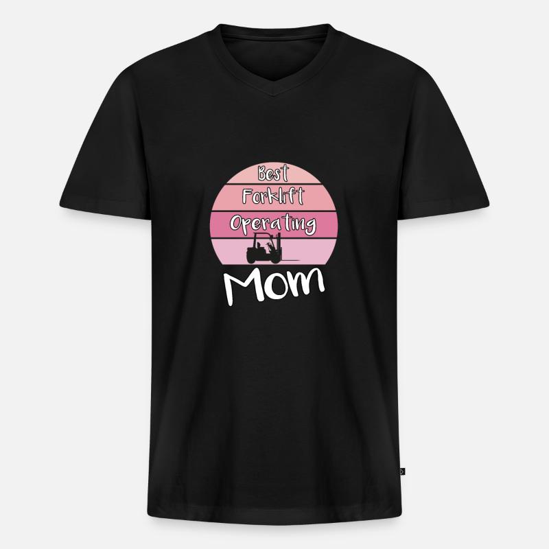Lagerarbeiter Warenhaus Gabelstaplerfahrer - Männer Premium Bio T-Shirt mit V-Ausschnitt - Schwarz