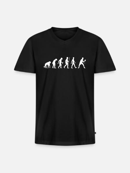 Evolution table tennis - Men's Premium Organic T-shirt with V-neck - black