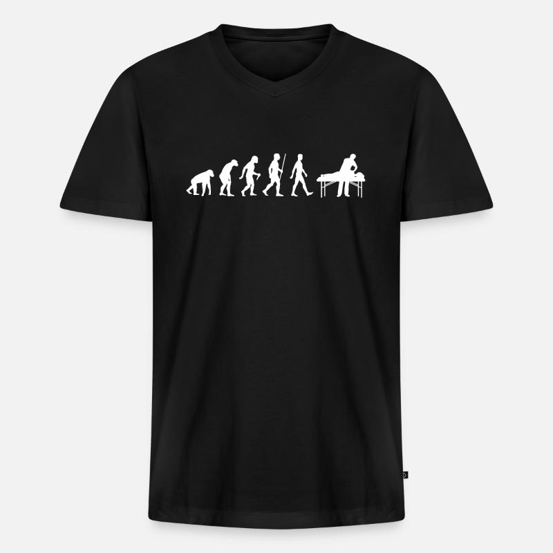 Physiothérapeute Physio Evolution - T-shirt encolure en V Premium bio Homme - noir