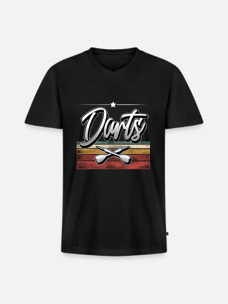 Darts - Men's Premium Organic T-shirt with V-neck - black