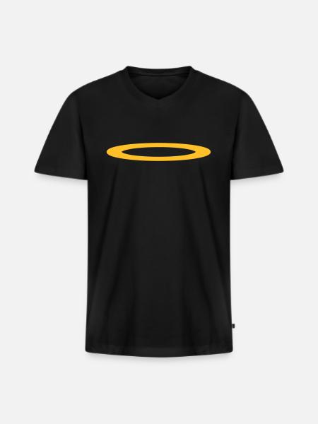 Halo - gloriole - halo - nimbe - Men's Premium Organic T-shirt with V-neck - black