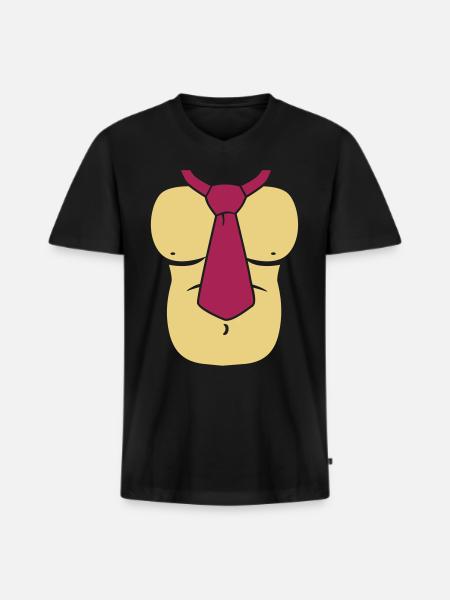 Ape Body - Männer Premium Bio T-Shirt mit V-Ausschnitt - Schwarz