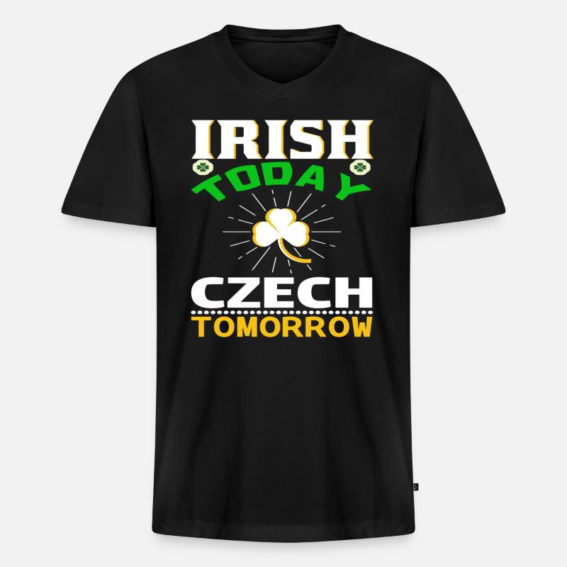 Ich bin aus Irland Spruch - Männer Premium Bio T-Shirt mit V-Ausschnitt - Schwarz