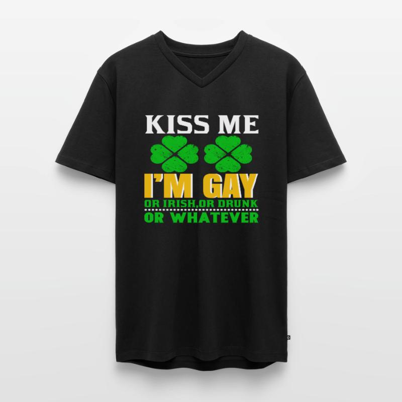 Schwul Irisch oder Was geschenk? Männer Premium Bio T-Shirt mit V-Ausschnitt