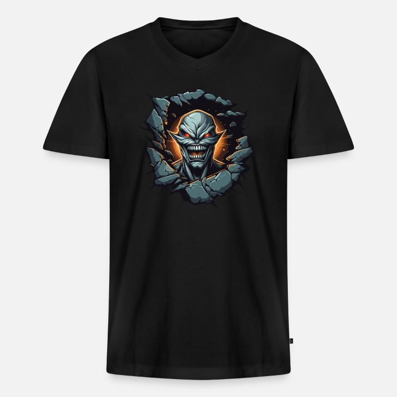Das Monster in mir - Männer Premium Bio T-Shirt mit V-Ausschnitt - Schwarz