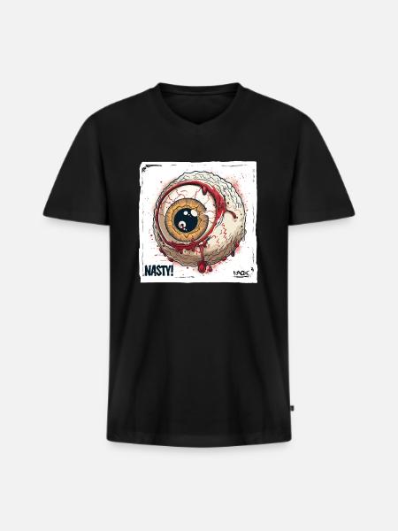 A nasty disgusting eye - Men's Premium Organic T-shirt with V-neck - black