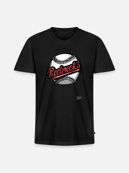 Baseball mit Rednecks - Männer Premium Bio T-Shirt mit V-Ausschnitt - Schwarz