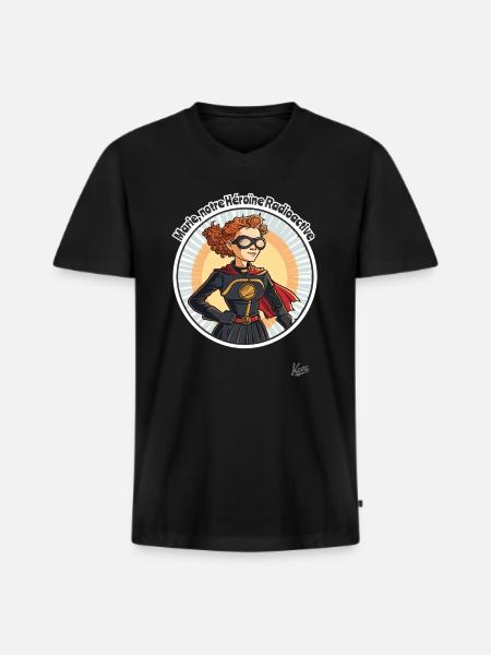 Marie, our radioactive heroine - Men's Premium Organic T-shirt with V-neck - black