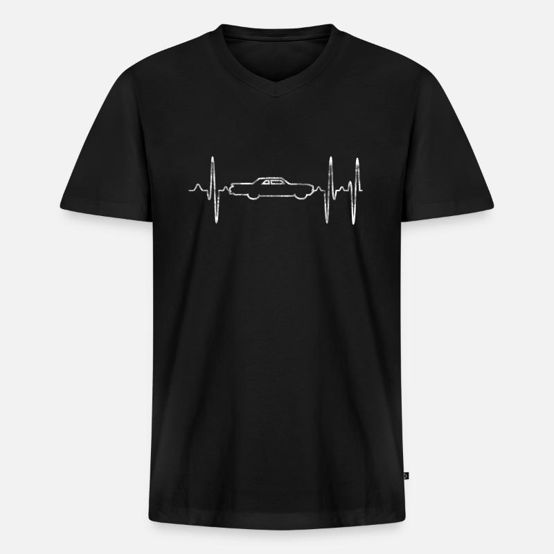 Auto - Männer Premium Bio T-Shirt mit V-Ausschnitt - Schwarz