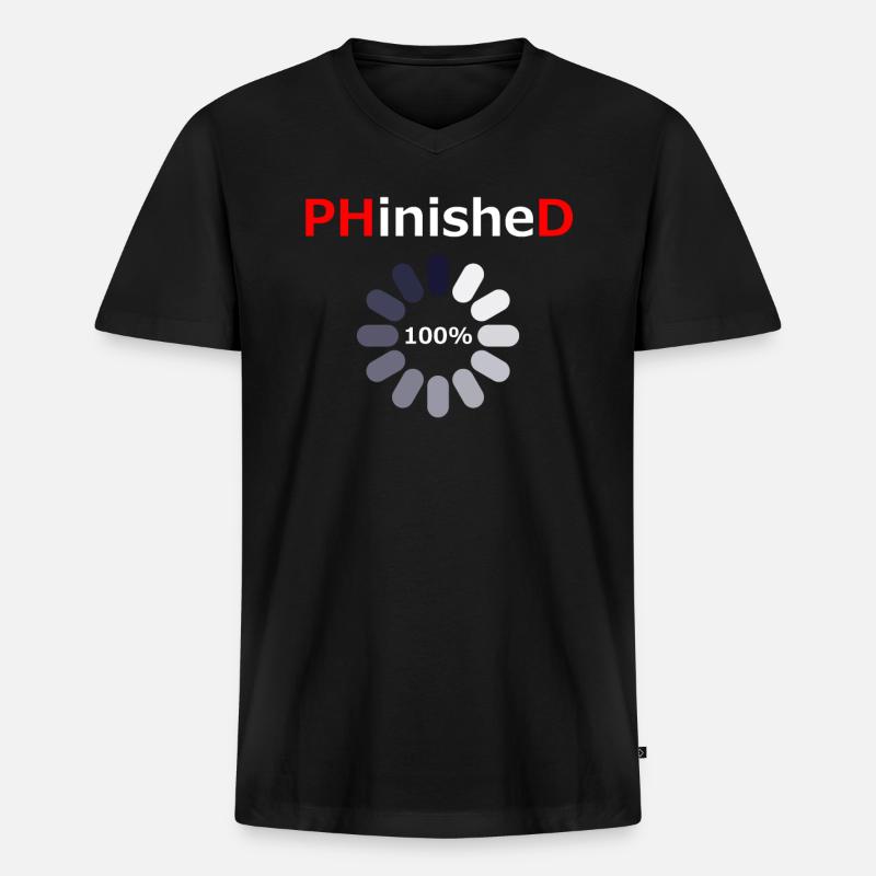 Doktorgraduierung wird geladen - Männer Premium Bio T-Shirt mit V-Ausschnitt - Schwarz