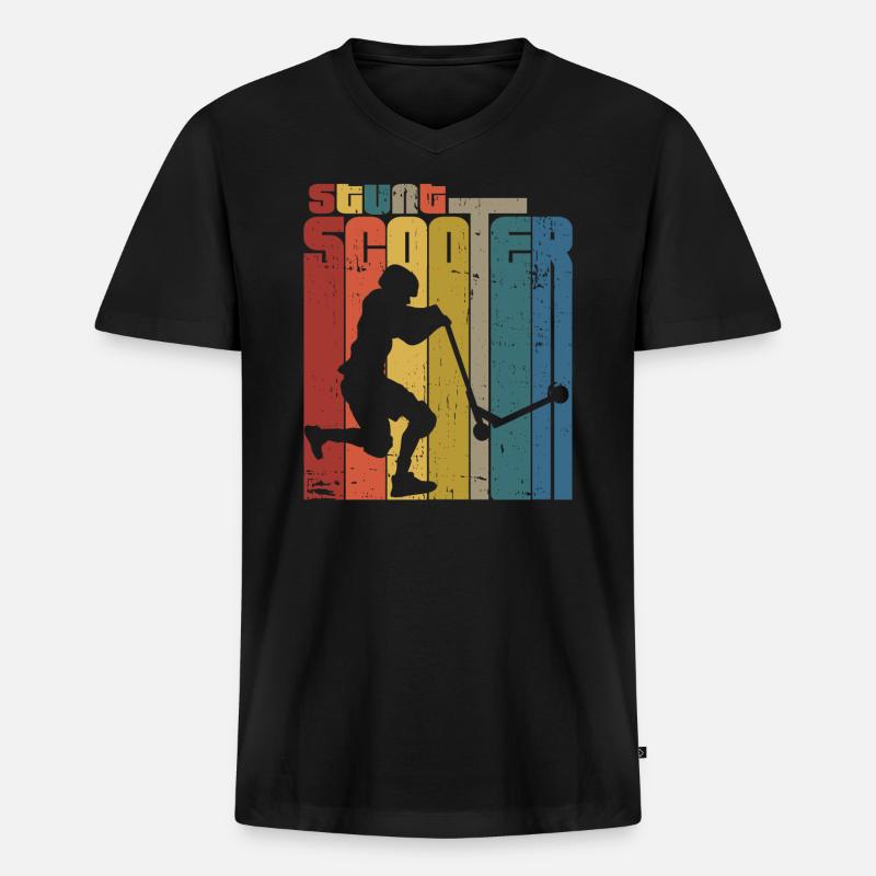 Scooter - Männer Premium Bio T-Shirt mit V-Ausschnitt - Schwarz