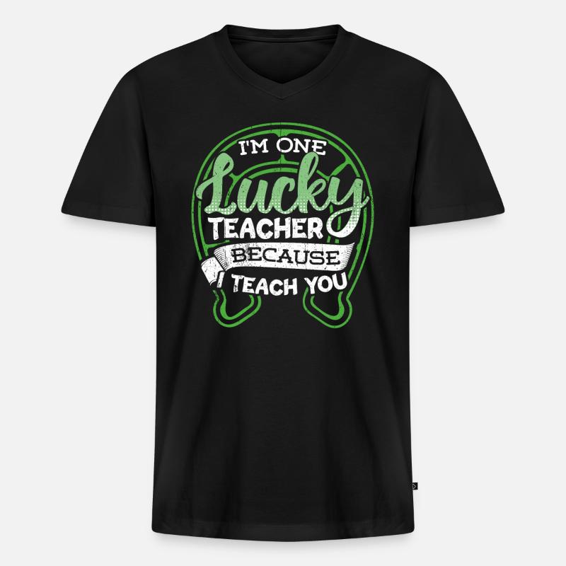 Professor instructor schoolteacher supervisor - Männer Premium Bio T-Shirt mit V-Ausschnitt - Schwarz
