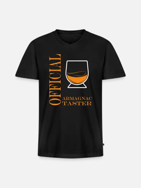 Official armagnac taster - T-shirt encolure en V Premium bio Homme - noir