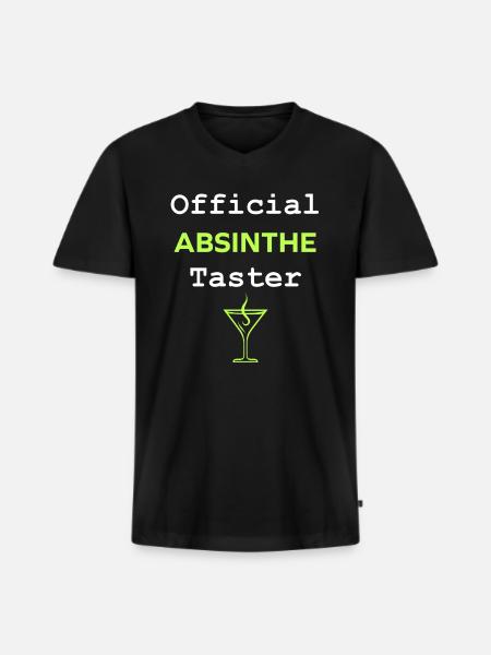 Official absinthe taster - Men's Premium Organic T-shirt with V-neck - black