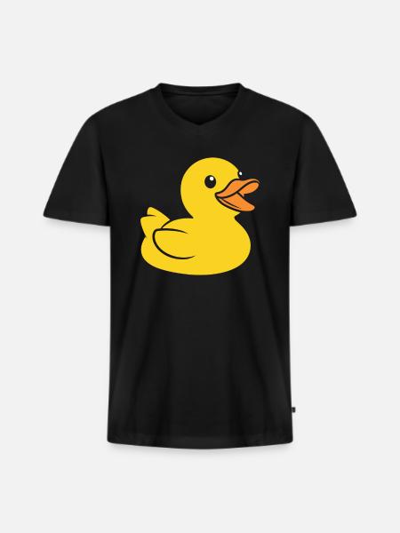 Small carnard - Men's Premium Organic T-shirt with V-neck - black