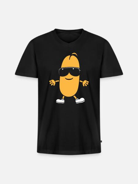 Peanuts Humor Small Peanut - Men's Premium Organic T-shirt with V-neck - black