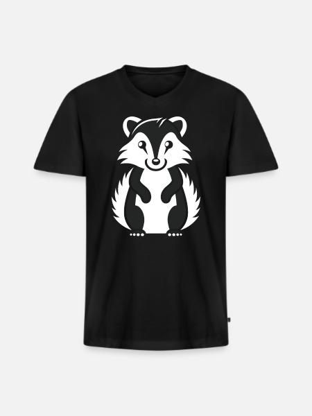 Humour Mouffette - T-shirt encolure en V Premium bio Homme - noir