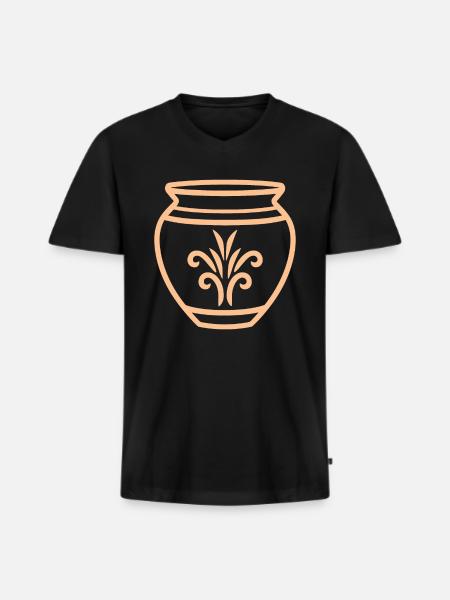 Töpferei - Männer Premium Bio T-Shirt mit V-Ausschnitt - Schwarz