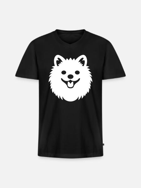 Spitz - T-shirt encolure en V Premium bio Homme - noir
