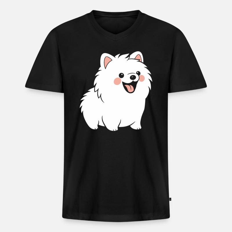 Spitz - Männer Premium Bio T-Shirt mit V-Ausschnitt - Schwarz