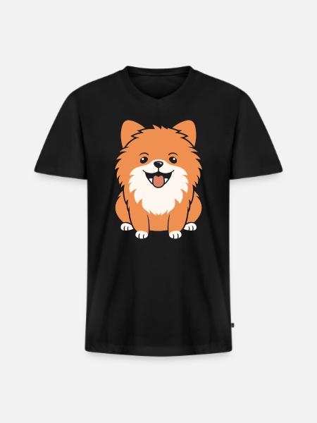 Spitz - T-shirt encolure en V Premium bio Homme - noir