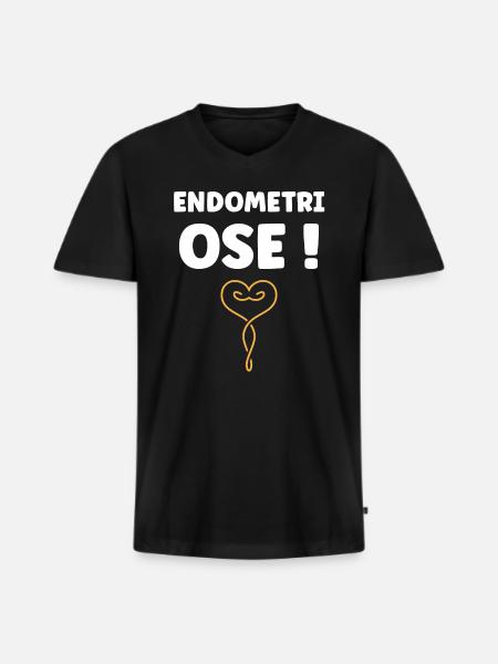 sensibilisation endométriose - T-shirt encolure en V Premium bio Homme - noir