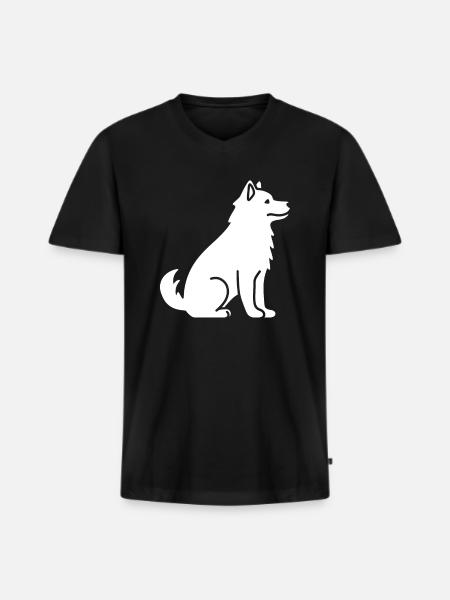 Shikoku - Men's Premium Organic T-shirt with V-neck - black