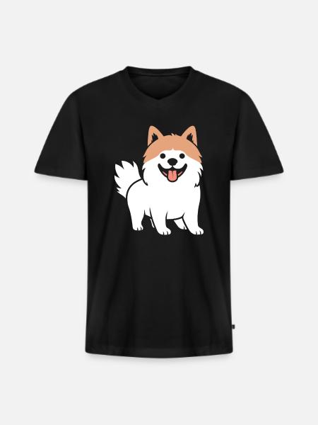 Shikoku - Men's Premium Organic T-shirt with V-neck - black