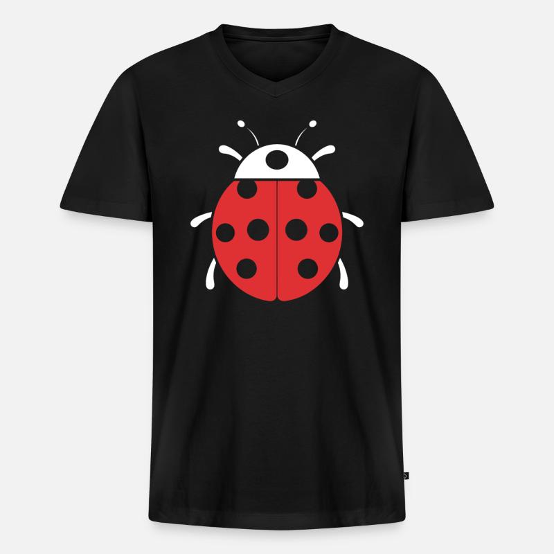 Kleiner Marienkäfer - Männer Premium Bio T-Shirt mit V-Ausschnitt - Schwarz