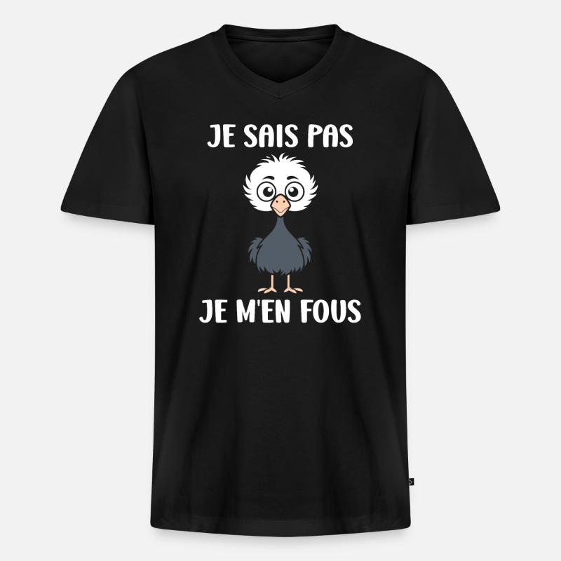 Strauß Zitat - Männer Premium Bio T-Shirt mit V-Ausschnitt - Schwarz