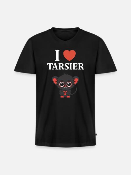 Humour tarsier - T-shirt encolure en V Premium bio Homme - noir