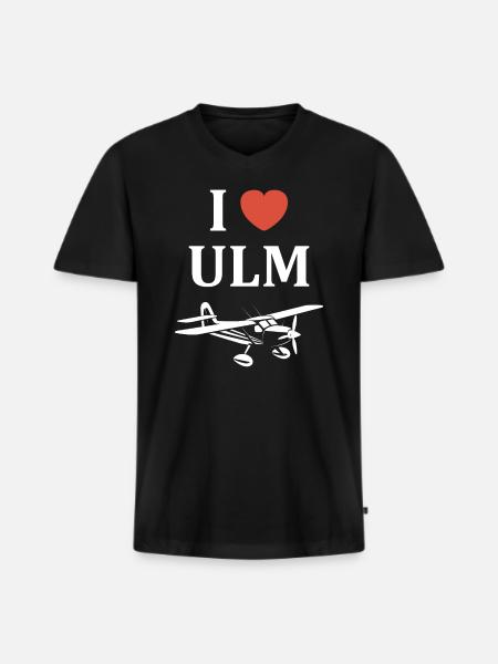 Ich liebe Ulm - Männer Premium Bio T-Shirt mit V-Ausschnitt - Schwarz