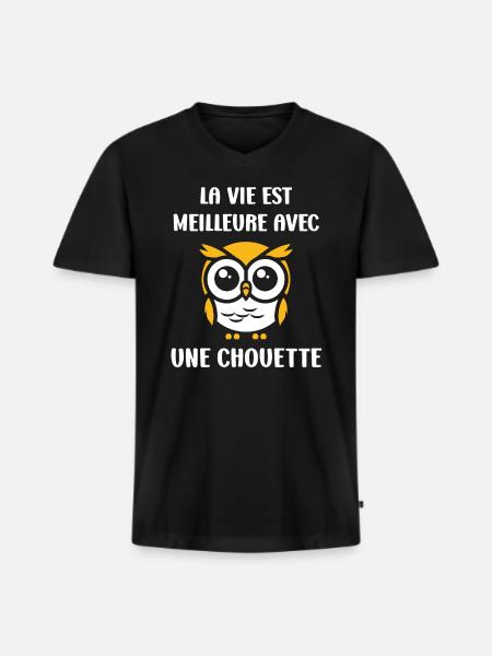 Nice humor - Men's Premium Organic T-shirt with V-neck - black