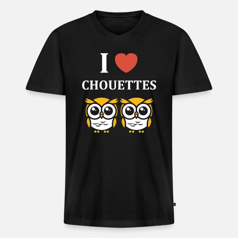 Netter Humor - Männer Premium Bio T-Shirt mit V-Ausschnitt - Schwarz