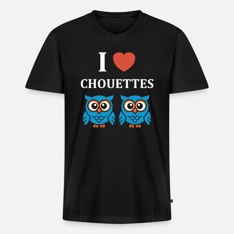 Netter Humor - Männer Premium Bio T-Shirt mit V-Ausschnitt - Schwarz