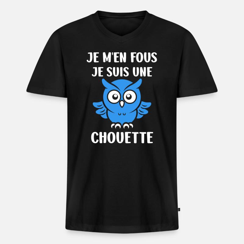 Netter Humor - Männer Premium Bio T-Shirt mit V-Ausschnitt - Schwarz
