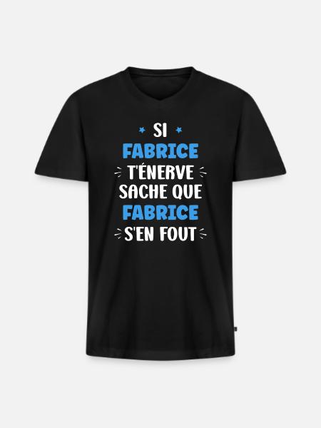 Fabrice - T-shirt encolure en V Premium bio Homme - noir
