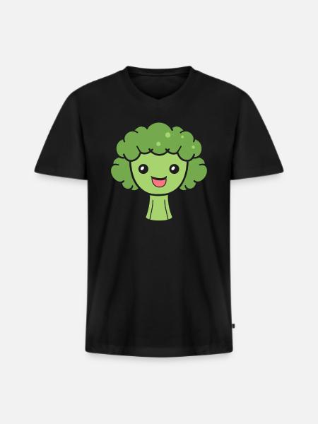 broccoli - Men's Premium Organic T-shirt with V-neck - black
