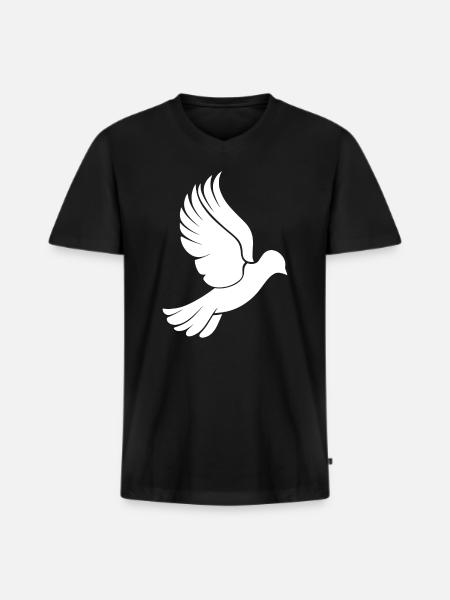 Colombe - T-shirt encolure en V Premium bio Homme - noir