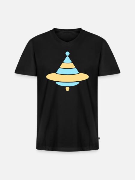 TOP - Men's Premium Organic T-shirt with V-neck - black