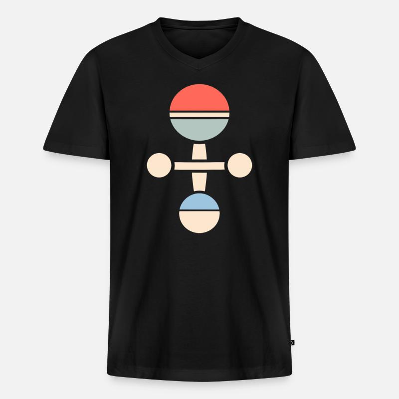 Kendama - Männer Premium Bio T-Shirt mit V-Ausschnitt - Schwarz