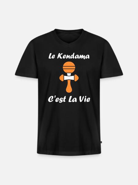 Kendama - Männer Premium Bio T-Shirt mit V-Ausschnitt - Schwarz