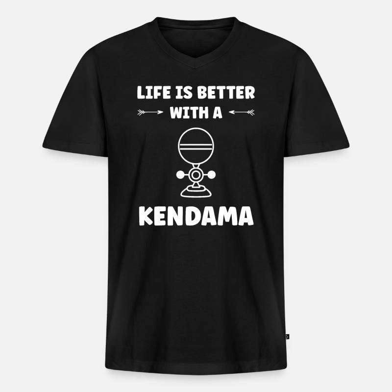 Kendama - Männer Premium Bio T-Shirt mit V-Ausschnitt - Schwarz