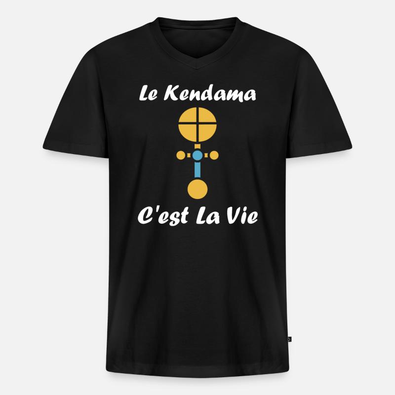 Kendama - Männer Premium Bio T-Shirt mit V-Ausschnitt - Schwarz
